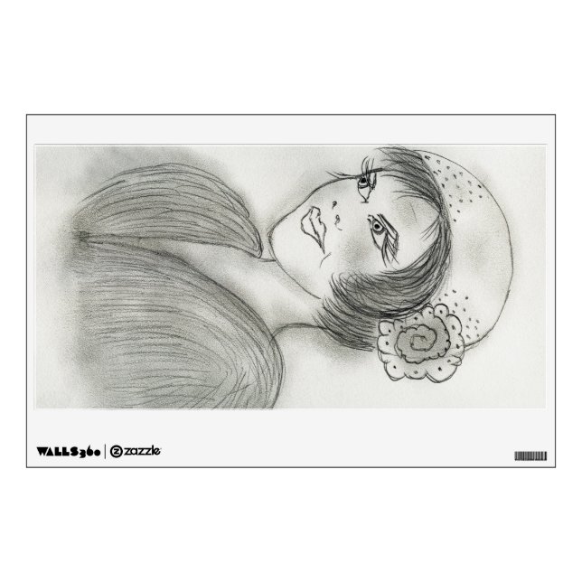 Sassy Flapper Wall Sticker (Front)