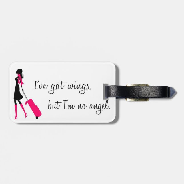 Sassy Flight Attendant Luggage Tag (Back Horizontal)
