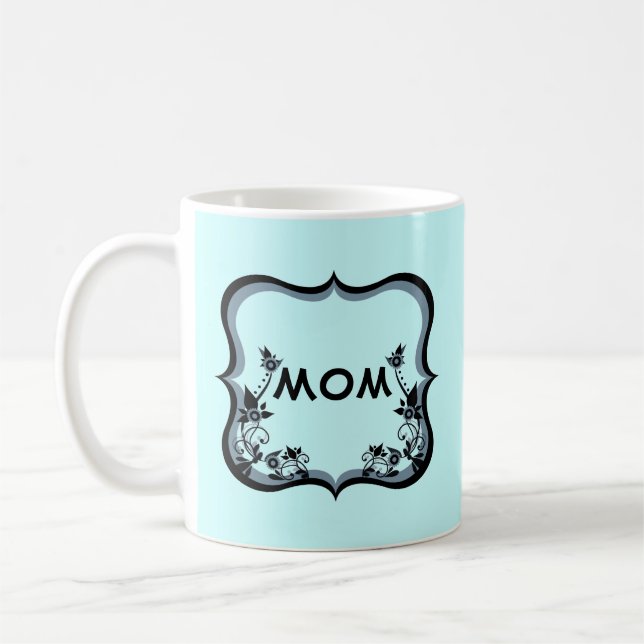 Sassy Floral Customizable Mom Mug (Left)
