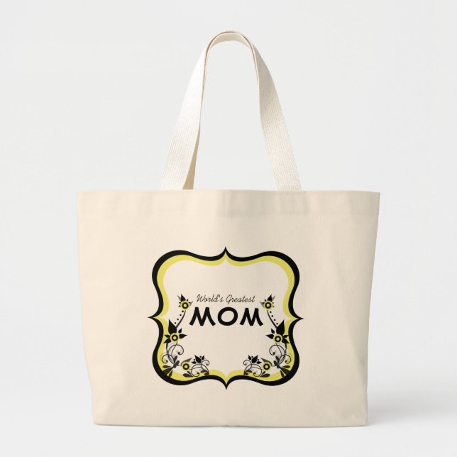 Sassy Floral World's Greatest Mom Bag (Front)