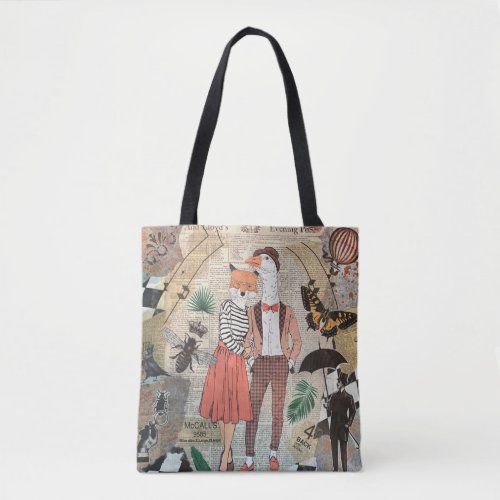 Sassy Fox and Handsome Goose Tote Bag