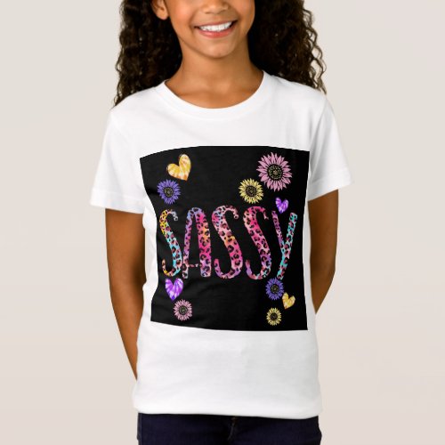 Sassy Fun Colorful Girls Theme T_Shirt