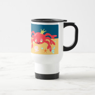 Sassy Fun Just a Grumpy Crab Cartoon Travel Mug