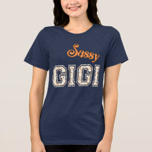 Sassy Gigi Polka Dot Grandma Tri-Blend Shirt