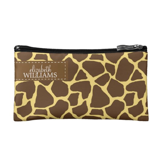 Sassy Giraffe Pattern Makeup Bag Zazzle Sassy Giraffe Pattern Makeup Bag