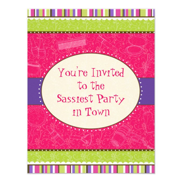 Sassy Girl Birthday Party Invitation
