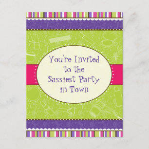 Sassy Girl Birthday Party Invitation