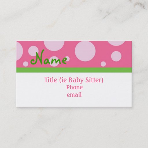 Customizable Sassy Girl Business Cards