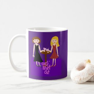 Sassy Girls Night Out Fun Flirty Cartoon T-Shirt