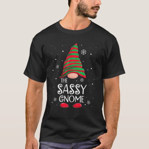 Sassy Gnome Matching Family Christmas Pajama Xmas T_Shirt