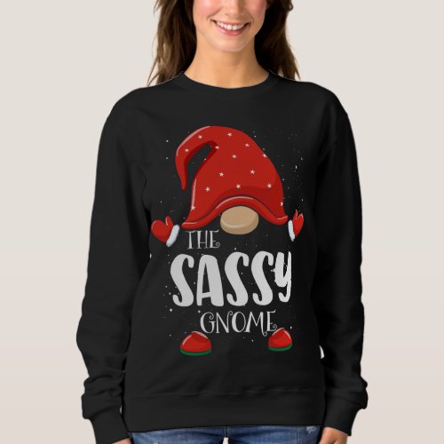 Sassy Gnome Matching Family Group Christmas Pajama Sweatshirt