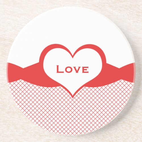 Sassy Heart Fishnet Love Coaster Red Coaster