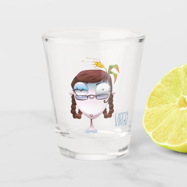 Sassy Humor Virgo Zodiac Shot Glass (Front)