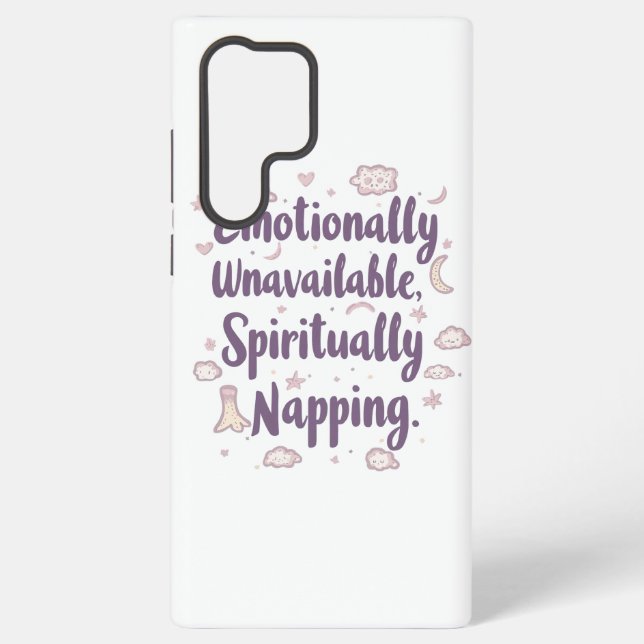 Sassy Introvert Humor with Cute Clouds Samsung Galaxy Case (Back)