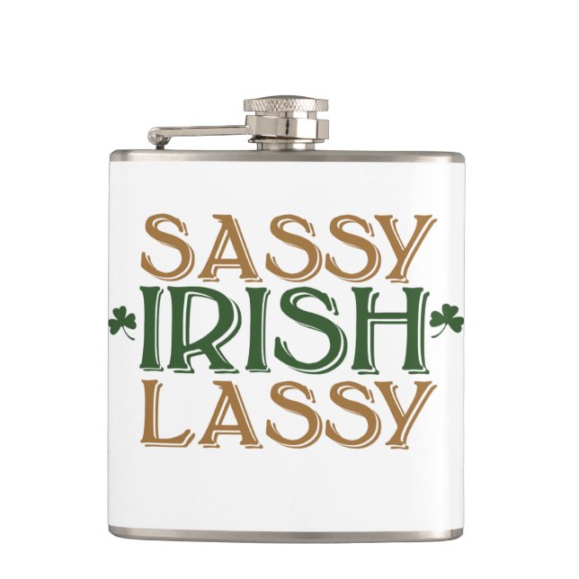 Sassy Irish Lassy Flask (Front)