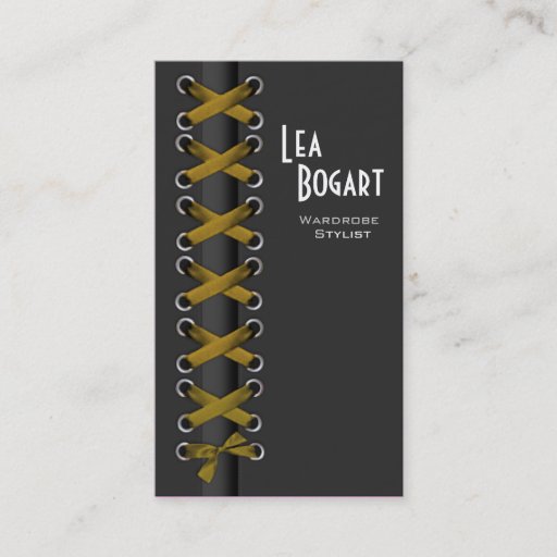 Customizable Sassy Lace Up Costume Designer Business Card