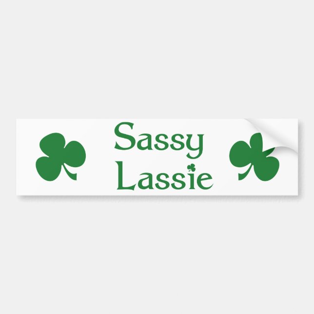 Sassy Lassie Bumper Sticker (Front)