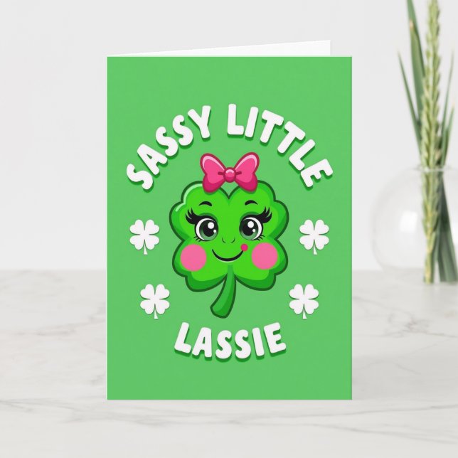 Sassy Lassie Clover Card (Front)