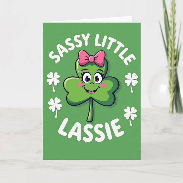 Sassy Lassie Clover Fun Card (Front)