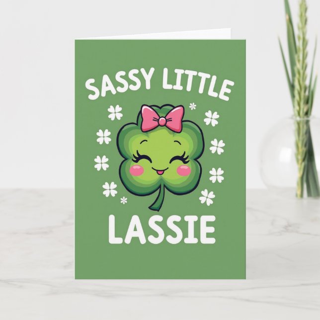 Sassy Lassie Shamrock Card (Front)