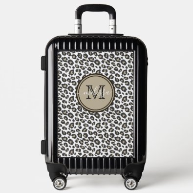 Sassy Leopard Print and Pink Monogram