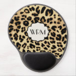 Sassy Leopard Print Monogrammed Gel Mouse Pad