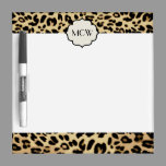 Sassy Leopard Print Monogrammed Girly Womens Dry-Erase Board
