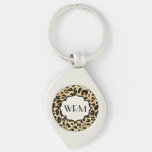 Sassy Leopard Print Monogrammed Keychain