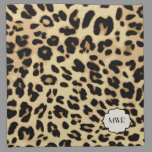 Sassy Leopard Print Monogrammed Napkin