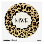 Sassy Leopard Print Monogrammed Wall Decal
