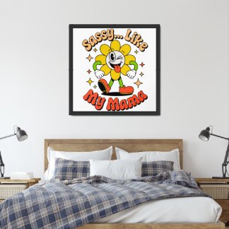 Sassy Like My Mama Retro Flower Framed Art Print