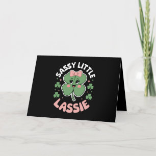 Sassy Little Lassie Funny St Patrick's Day Thank You Card