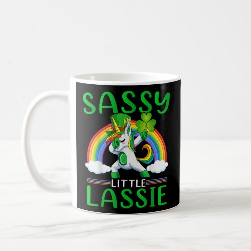 Sassy Little Lassie Rainbow Dabbing Unicorn   Coffee Mug