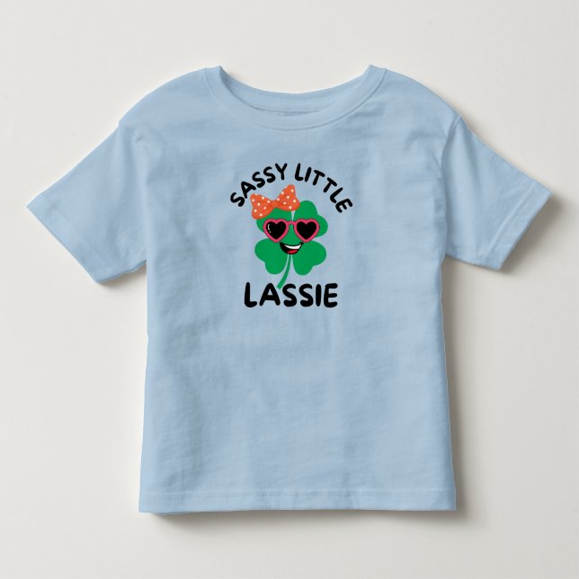 Sassy Little Lassie: St. Patrick's Day Kids Babies Toddler T-shirt (Front)