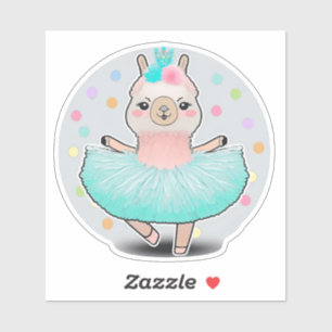 Sassy Llamarina Llama Ballerina Sticker