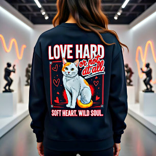 Sassy Love Hard Cat Lover Tri-Blend Shirt