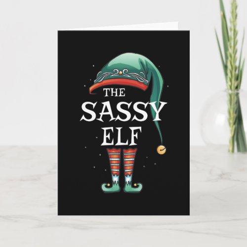 Sassy Matching Family Christmas Party Pajama Card