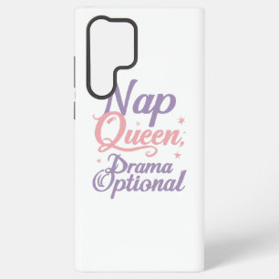 Sassy "Nap Queen" Pastel Typography Samsung Galaxy S22 Ultra Case