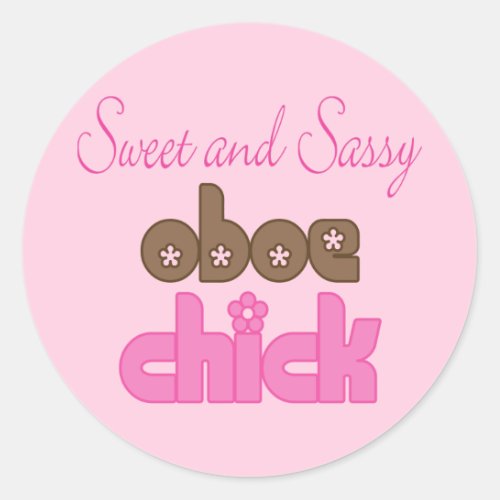 Sassy Oboe Chick Sticker