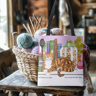 Sassy Orange Tabby Kitchen Counter Top Cat Funny Tote Bag