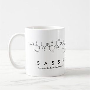 Sassy peptide name mug