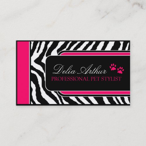 Sassy Pet Stylist Business Cards
