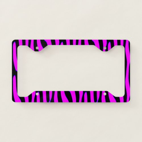 Sassy Pink Wild Animal Print License Plate Frame