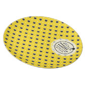 Sassy Polka Dot Monogram Plate - Yellow (Right Side)