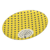 Sassy Polka Dot Monogram Plate - Yellow (Left Side)