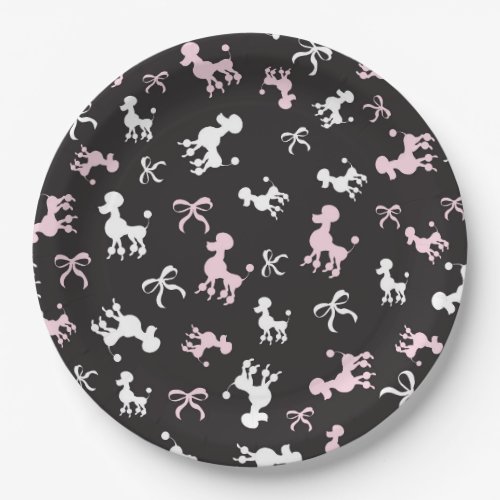 Sassy Poodles Paper Plates