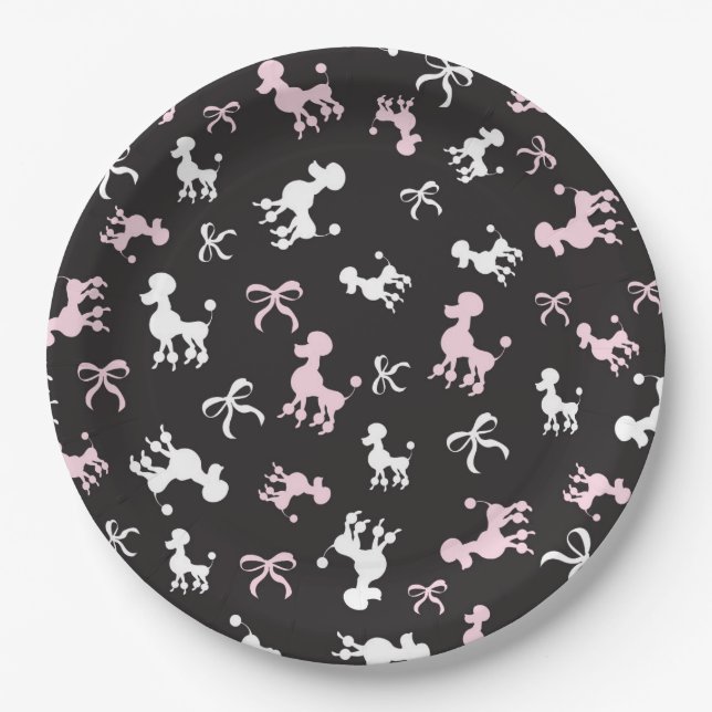 Sassy Poodles Paper Plates (Front)