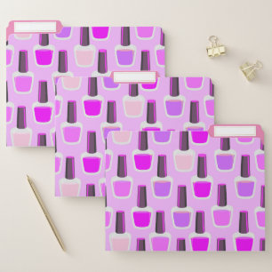 Sassy purple nail polish file folder