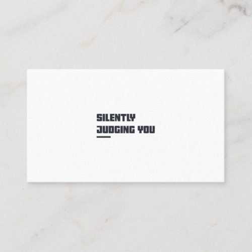 sassy quote and a minimalistic style business card