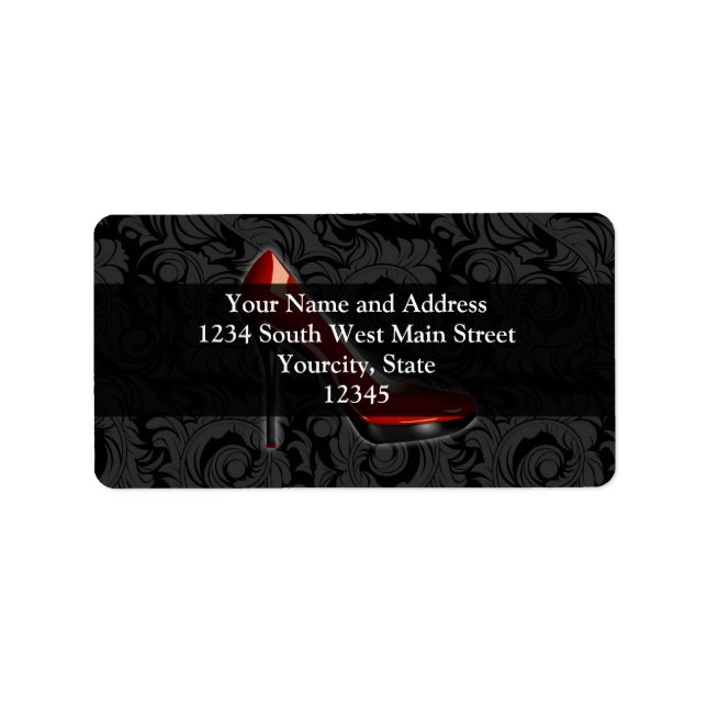 Sassy Red Shoe Label (Front)